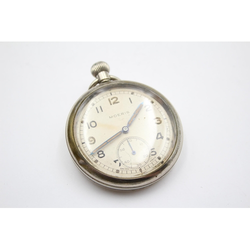 221 - Vintage Gents MOERIS G.S.T.P WWII Military Issued POCKET WATCH Hand-Wind WORKING