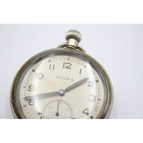 221 - Vintage Gents MOERIS G.S.T.P WWII Military Issued POCKET WATCH Hand-Wind WORKING