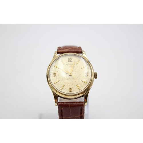 223 - Vintage Gents LONGINES 9ct Gold Cased C.1950s WRISTWATCH Hand-Wind WORKING