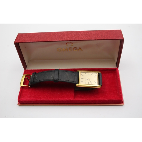 227 - Vintage Gents OMEGA DE VILLE Gold Tone WRISTWATCH Hand-Wind WORKING Boxed