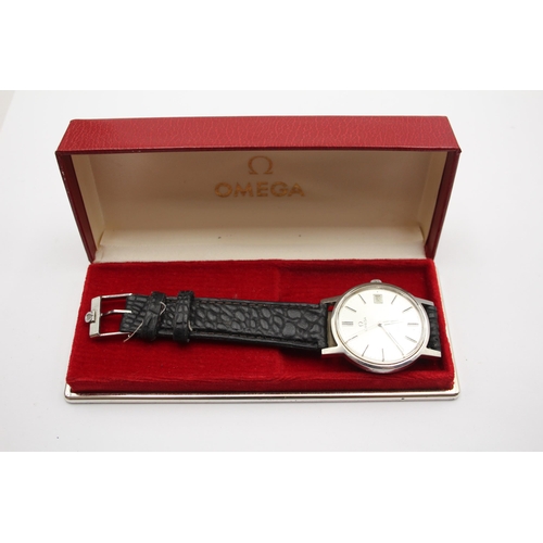 228 - Vintage Gents OMEGA GENEVE WRISTWATCH Hand-Wind WORKING Boxed