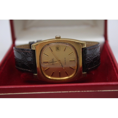 232 - Vintage Gents OMEGA GENEVE C.1970s Gold Tone WRISTWATCH Automatic WORKING