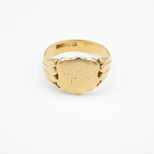 148 - 18ct gold signet ring size V 7.9g