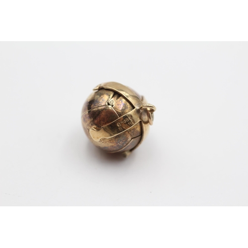 116 - 9ct Gold & Silver Masonic Opening Orb Ball Pendant (8.9g)