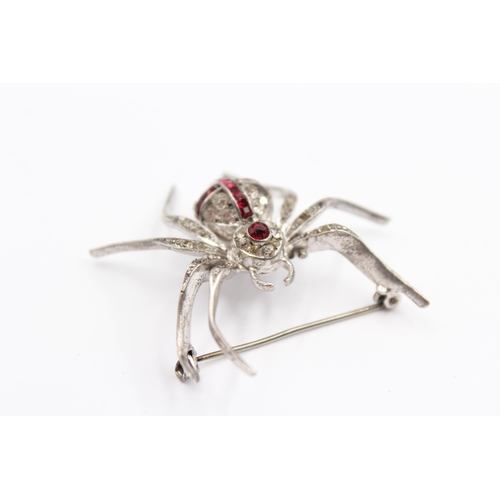 169 - An Art Deco Paste Set Spider Brooch (56g)