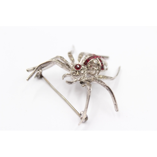 169 - An Art Deco Paste Set Spider Brooch (56g)