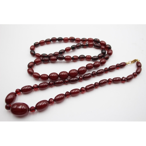 170 - Two Single Strand Bakelite Bead Necklaces (56g)