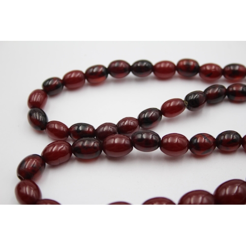 170 - Two Single Strand Bakelite Bead Necklaces (56g)