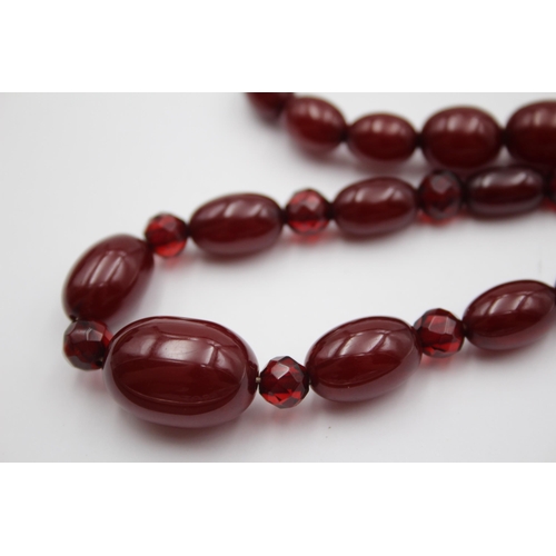 170 - Two Single Strand Bakelite Bead Necklaces (56g)