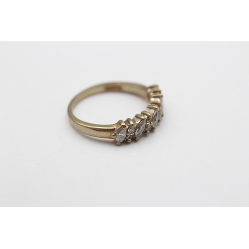 54 - 9ct Gold Vari-Cut Diamond Dress Ring (2.5g) Size M