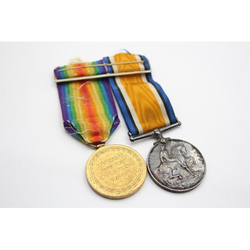 200 - WW1 Mounted Medal Pair Named 18835 Pte T. Walker Coldstream Guards