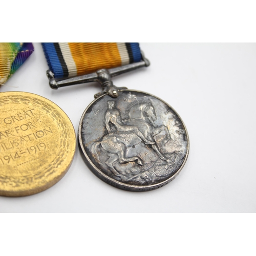 200 - WW1 Mounted Medal Pair Named 18835 Pte T. Walker Coldstream Guards