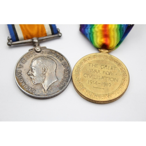 205 - WW1 Medal Pair & Original Ribbons Named S-11853 Cpl J. Miller Royal Highlanders