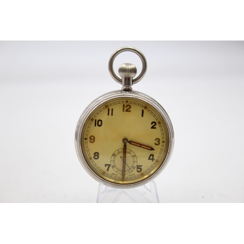 209 - GS/TP Military Issued Men's WWII Era POCKET WATCH Hand-wind WORKING Clean