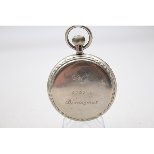 209 - GS/TP Military Issued Men's WWII Era POCKET WATCH Hand-wind WORKING Clean