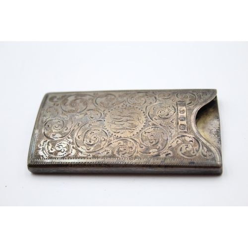 215 - Antique Victorian 1897 Birmingham STERLING SILVER Calling Card Case (42g)