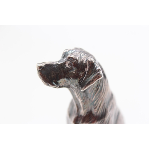 218 - Vintage Hallmarked 1998 London STERLING SILVER Filled Labrador Ornament 196g