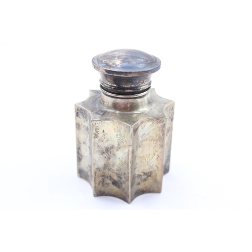 232 - Antique Hallmarked 1913 London STERLING SILVER Vanity Jar / Bottle (130g)