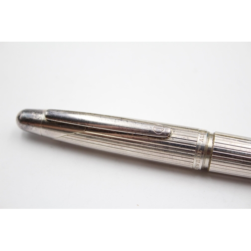 273 - Alfred DUNHILL Silver Plated Ballpoint Pen / Biro WRITING In Original Box (42g)