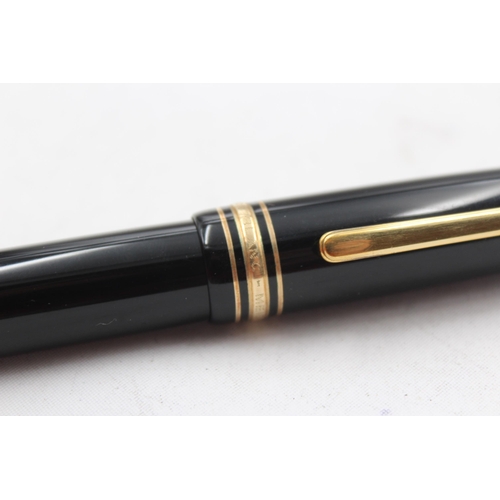 283 - MONTBLANC Meisterstuck No.149 Black FOUNTAIN PEN w/ 18ct Nib WRITING