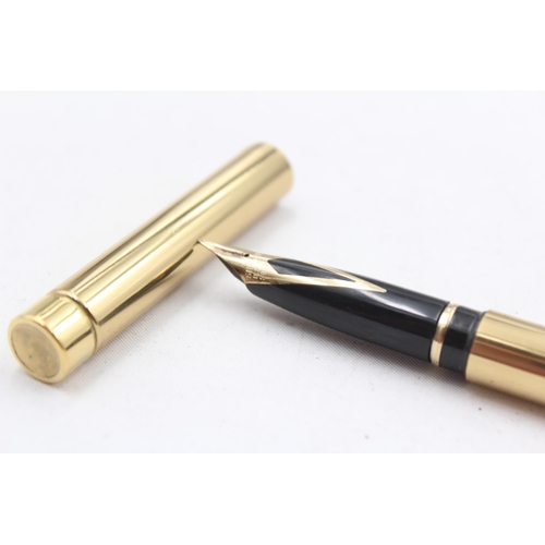 288 - Vintage SHEAFFER Imperial Brass Fountain Pen w/ 14ct Gold Nib WRITING