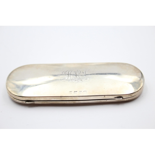 230 - Vintage Hallmarked 1921 Birmingham STERLING SILVER Spectacles Case (44g)