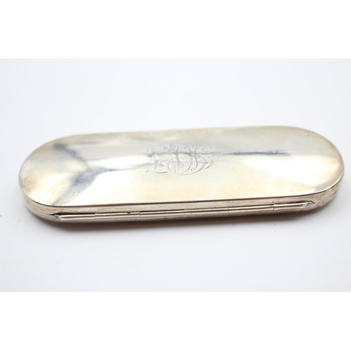 230 - Vintage Hallmarked 1921 Birmingham STERLING SILVER Spectacles Case (44g)