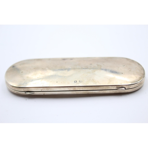 230 - Vintage Hallmarked 1921 Birmingham STERLING SILVER Spectacles Case (44g)