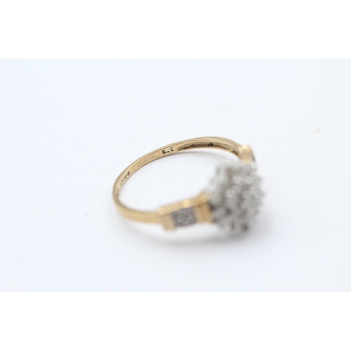 58 - 3x 9ct Gold Paired Stud Earrings Inc. Diamond/Amethyst/Tanzanite (3.4g)