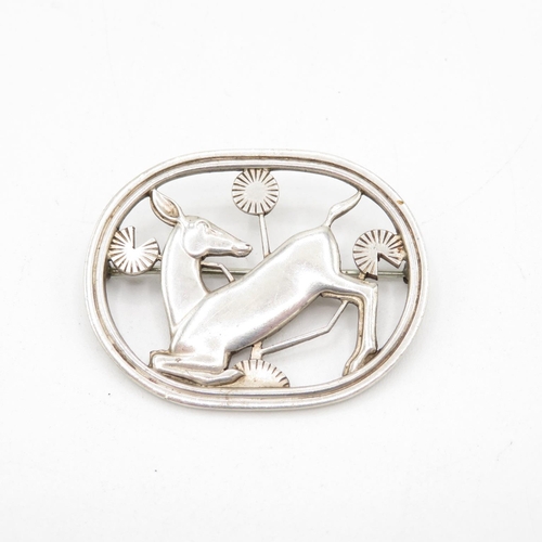 151 - A Silver Brooch By Georg Jensen (21g)