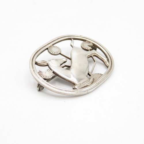 151 - A Silver Brooch By Georg Jensen (21g)