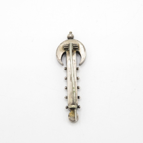 161 - A Victorian Silver Micro Mosaic Brooch (9g)