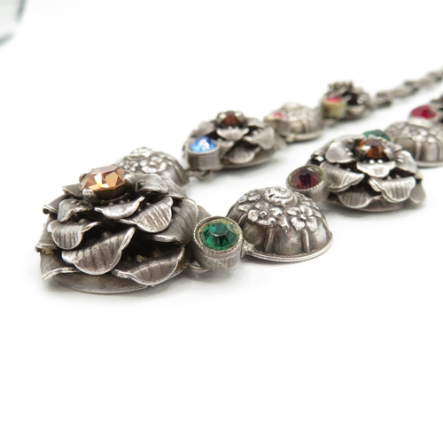 167 - A Vintage 1950s Statement Floral Necklace (47g)