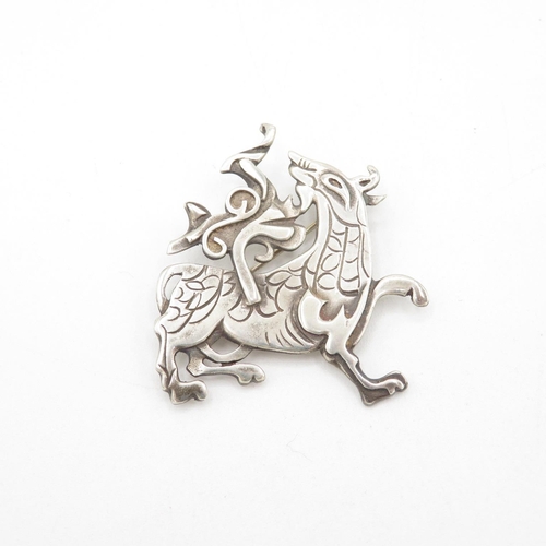 173 - Two Silver Celtic Design Brooches By Ola Gorie (25g)