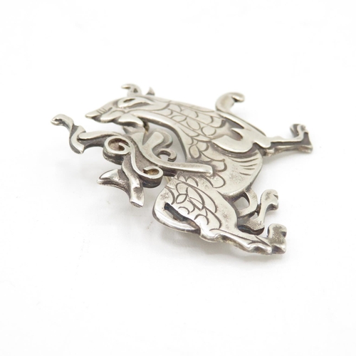 173 - Two Silver Celtic Design Brooches By Ola Gorie (25g)