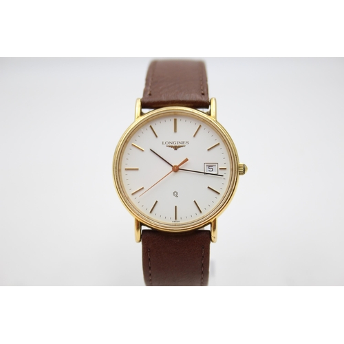 LONGINES Men s Gold Tone Dress Style WRISTWATCH Quartz WORKING