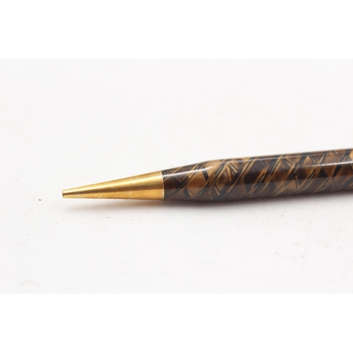 293 - Vintage CONWAY STEWART No.58 Brown Fountain Pen w/ 14ct Gold Nib, Pencil Etc