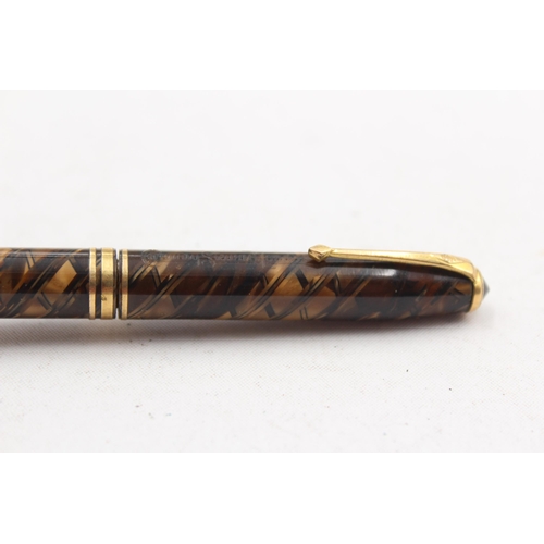 293 - Vintage CONWAY STEWART No.58 Brown Fountain Pen w/ 14ct Gold Nib, Pencil Etc