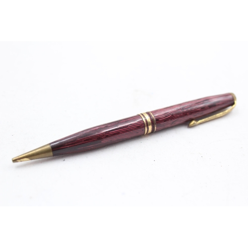 294 - Vintage CONWAY STEWART 36 Burgundy Fountain Pen w/ 14ct Gold Nib, Pencil Etc