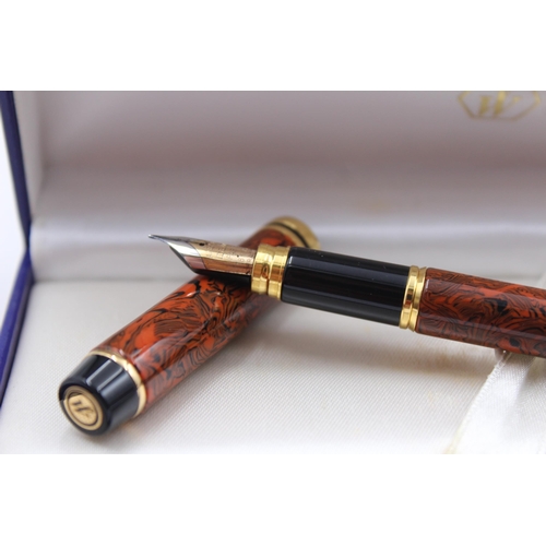 299 - WATERMAN Ideal Wood Effect Fountain Pen w/ 18ct Gold Nib WRITING Boxed