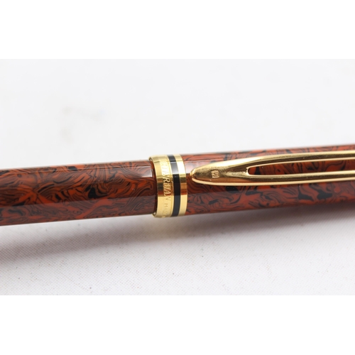 299 - WATERMAN Ideal Wood Effect Fountain Pen w/ 18ct Gold Nib WRITING Boxed