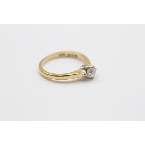 121 - 18ct Gold Diamond Solitaire Ring (2.7g) Size  J