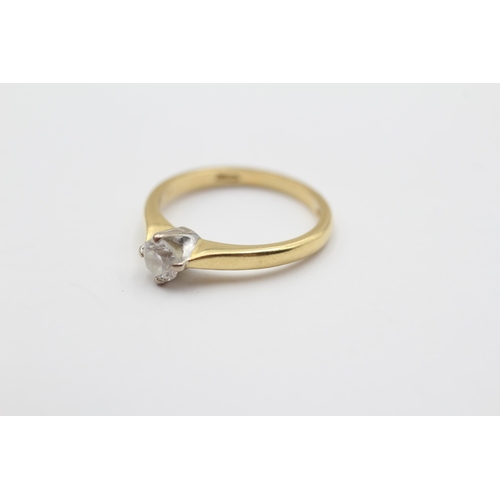 121 - 18ct Gold Diamond Solitaire Ring (2.7g) Size  J