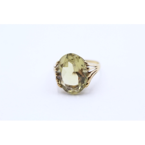 28 - 9ct Gold Citrine Single Stone Cocktail Ring (3.2g) Size  N