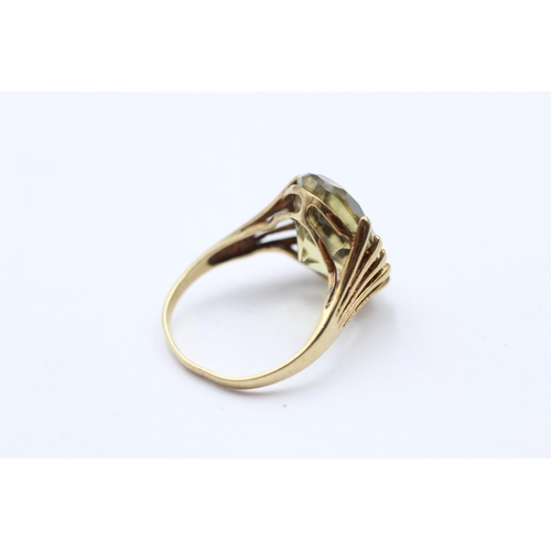 28 - 9ct Gold Citrine Single Stone Cocktail Ring (3.2g) Size  N