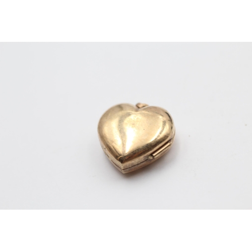31 - 9ct Gold Heart Locket Pendant With Diamond Accent (1.9g)