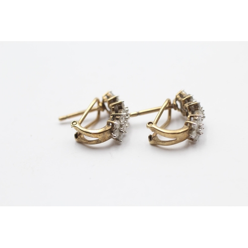36 - 9ct Gold Diamond Cluster Stud Earrings (2.6g)