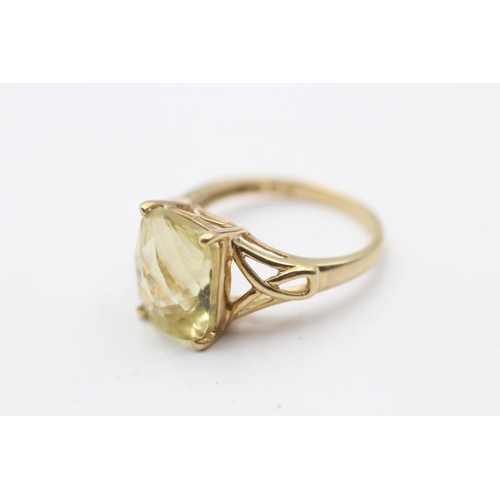 4 - 9ct Gold Citrine Single Stone Cocktail Ring (3.4g) Size  P
