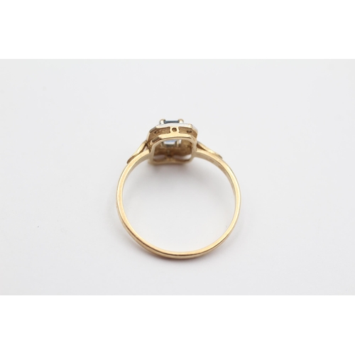 56 - 9ct Gold Diamond & Sapphire Dress Ring (2g) Size  Q