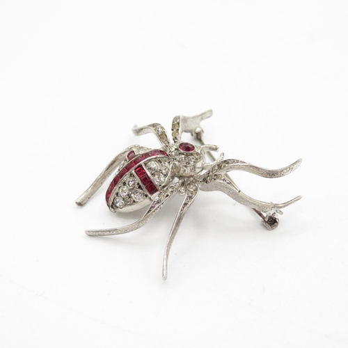 169 - An Art Deco Paste Set Spider Brooch (56g)